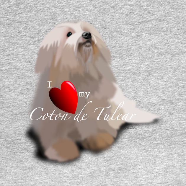 coton de tulear heart by Coton de Tulear T-shirts